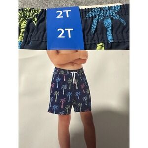 Boys‎ Resort Swim Trunks With Built-In Liner By Member's Mark 2T Palm Tree Theme